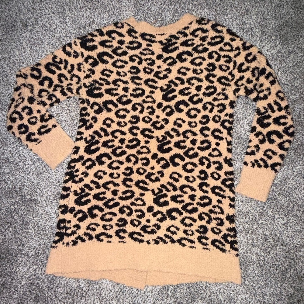 Time and tru leopard cardigan sweater with pockets - Picture 4 of 4